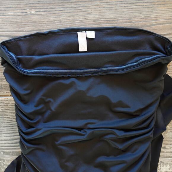 Y2K Top Small Black Strapless Asymmetric Ruffle Fairy Grunge Whimsigoth Witchy - Picture 5 of 11